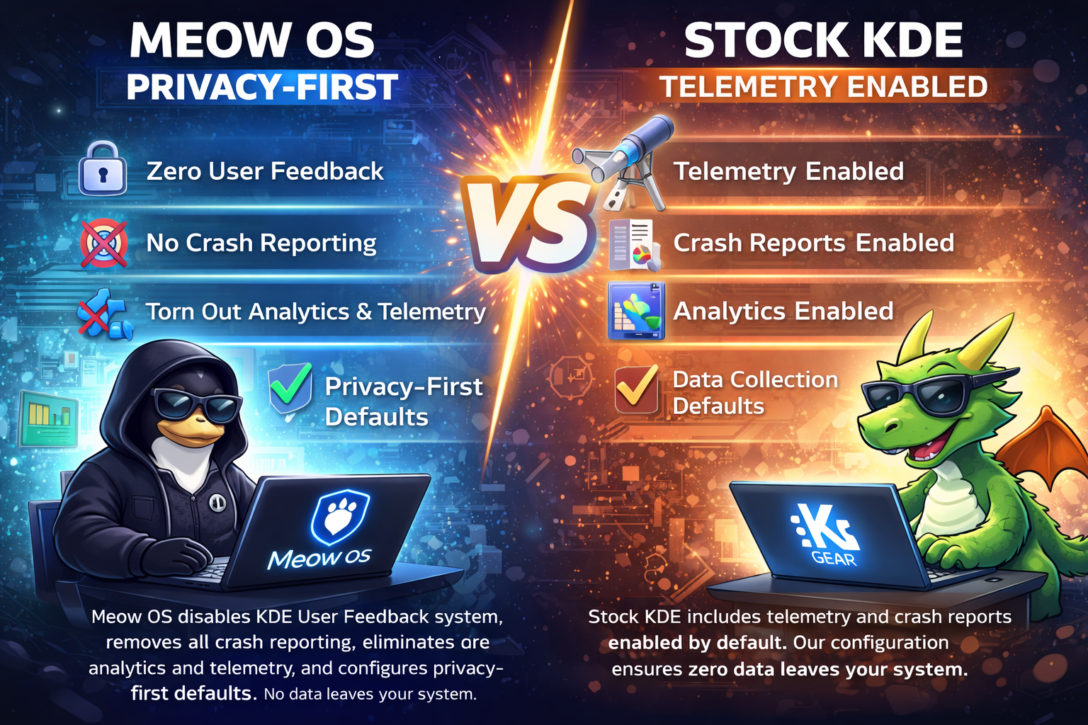 Privacy vs Stock KDE